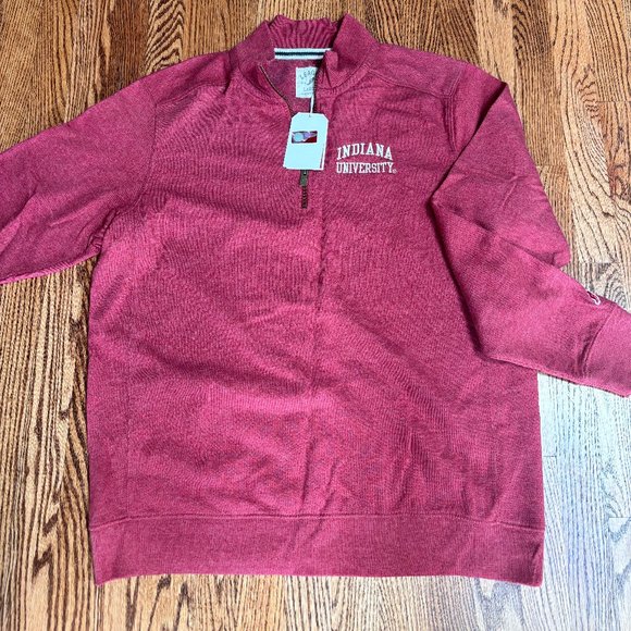 Men's League brand Indiana University Sweatshirt (Large) 1/4 zip - Picture 3 of 4